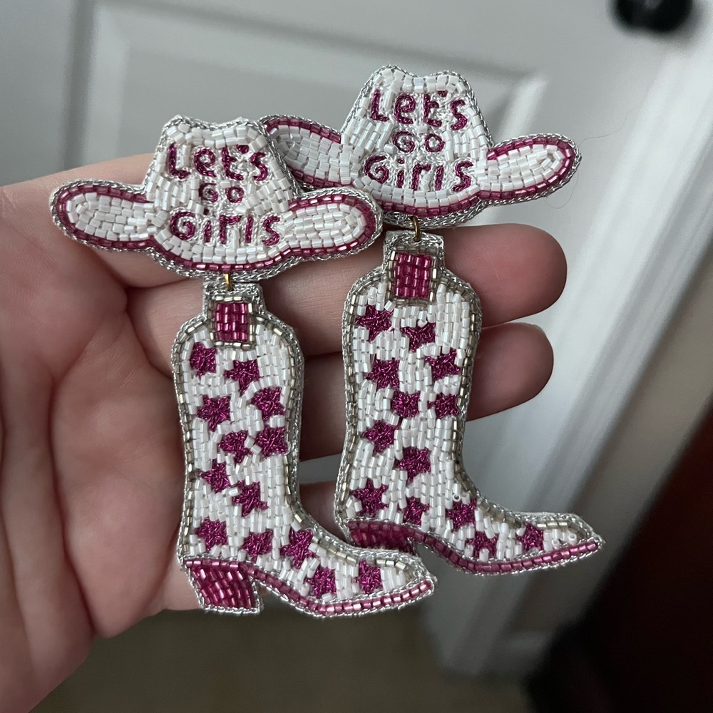 Let’s Go Girls Western Cowboy Beaded Earrings